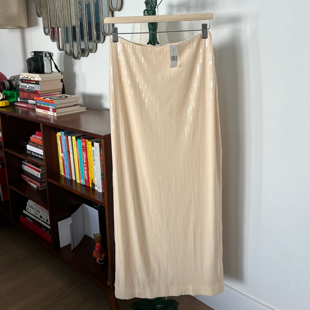 NWT Ronny Kobo Tessie Sequin Midi Skirt